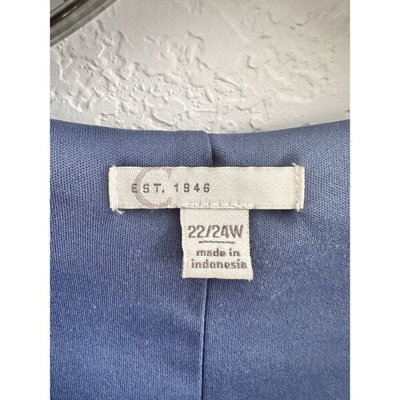 Cato Blue & Red Patchwork Balloon Sleeve‎ Lined Dress Womens Size 22/24W Boho - Picture 9 of 11